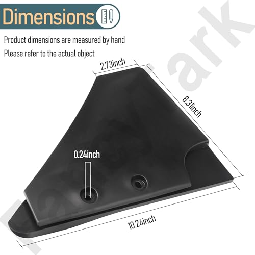 FancyTark Hydrofoil for Outboard Motor 5-150 HP, Boat Stabilizer Whale Tail Cavitation Plate, Marine Hydrofoil Board with Stainless Steel Bolts for Yam-aha Mer-cury Hon-da, PA66 Plastic (Black) - Image 2