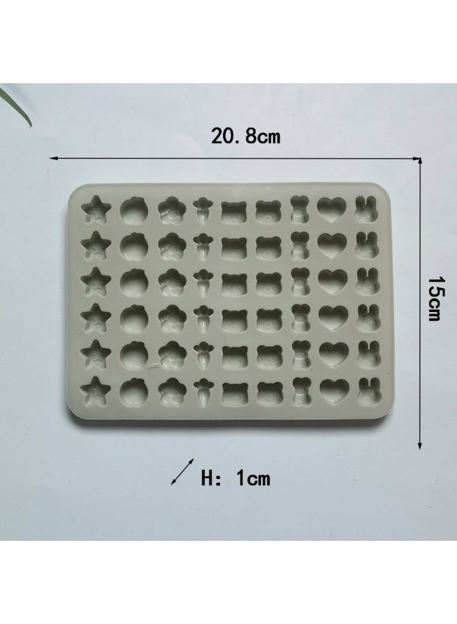 54 Consecutive Animal Rabbit 330 Chocolate Silicone Mold Candy Dessert Mold Cake Decoration Baking Utensils-Color:Rice Powder - Image 3