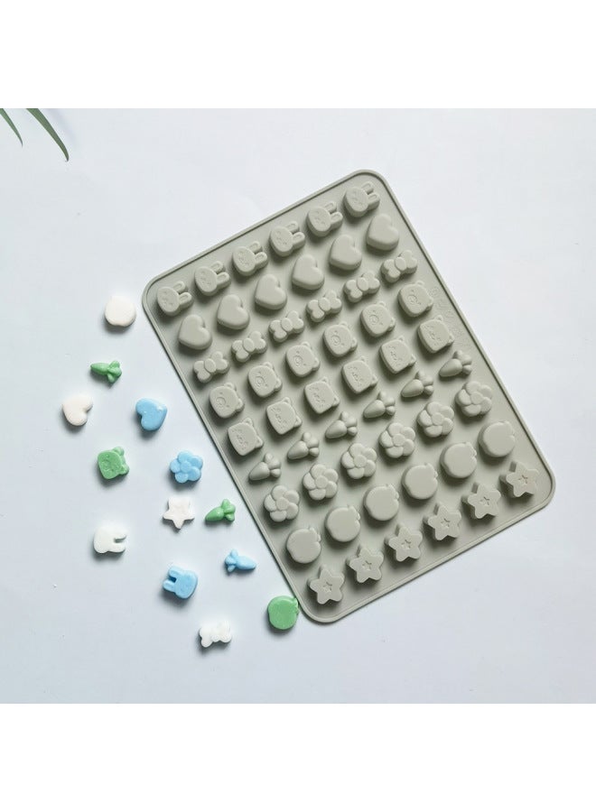 54 Consecutive Animal Rabbit 330 Chocolate Silicone Mold Candy Dessert Mold Cake Decoration Baking Utensils-Color:Rice Powder - Image 5