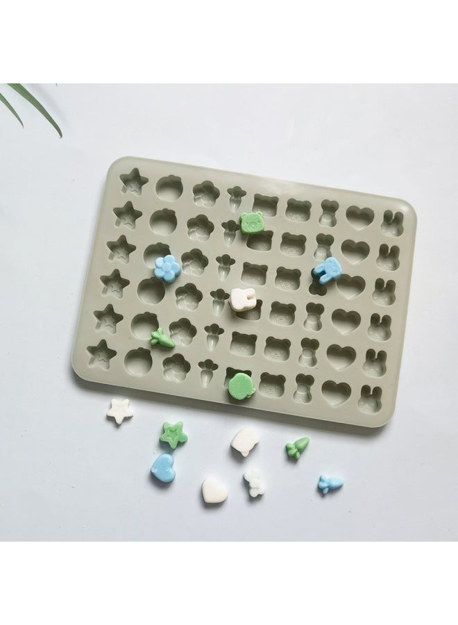 54 Consecutive Animal Rabbit 330 Chocolate Silicone Mold Candy Dessert Mold Cake Decoration Baking Utensils-Color:Rice Powder - Image 4