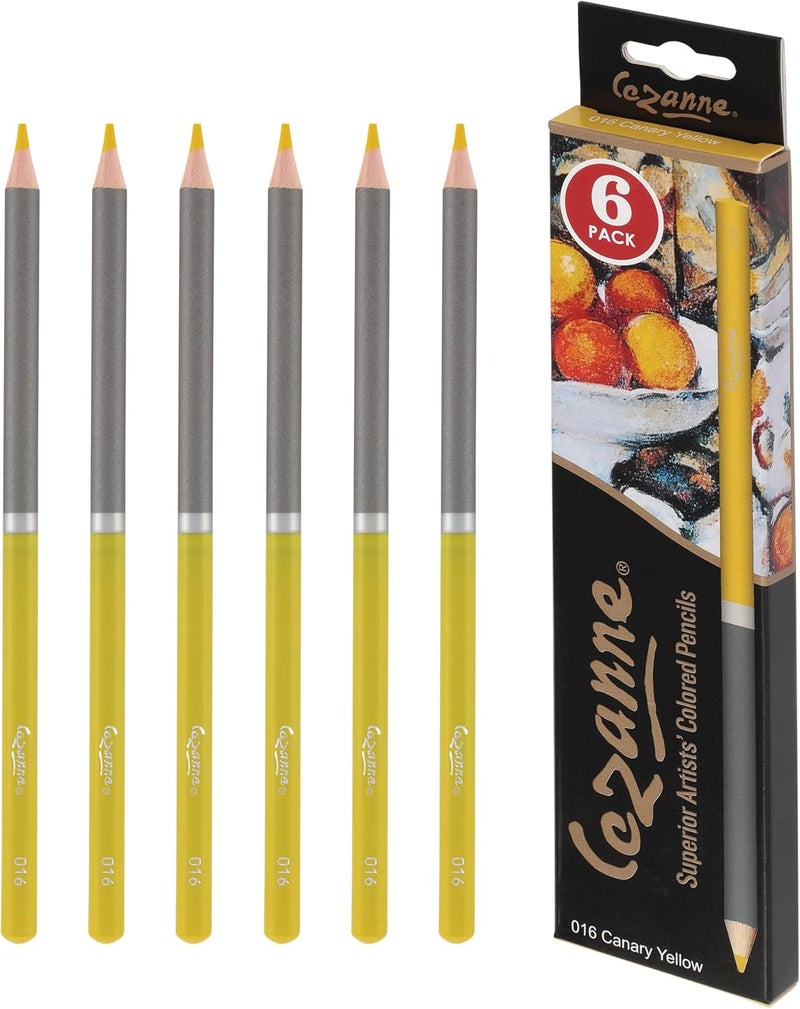 cezanne Creative Mark Premium Colored Pencils Canary Yellow 6 Pack - Highly-Pigmented Drawing Pencils - Coloring Pencils for Drawing, Blending, Coloring, and More - Image 1