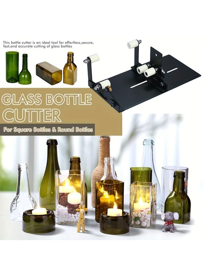 Black Glass Bottle Cutter Metal for Wine Beer Candle Holders Vases - Image 4