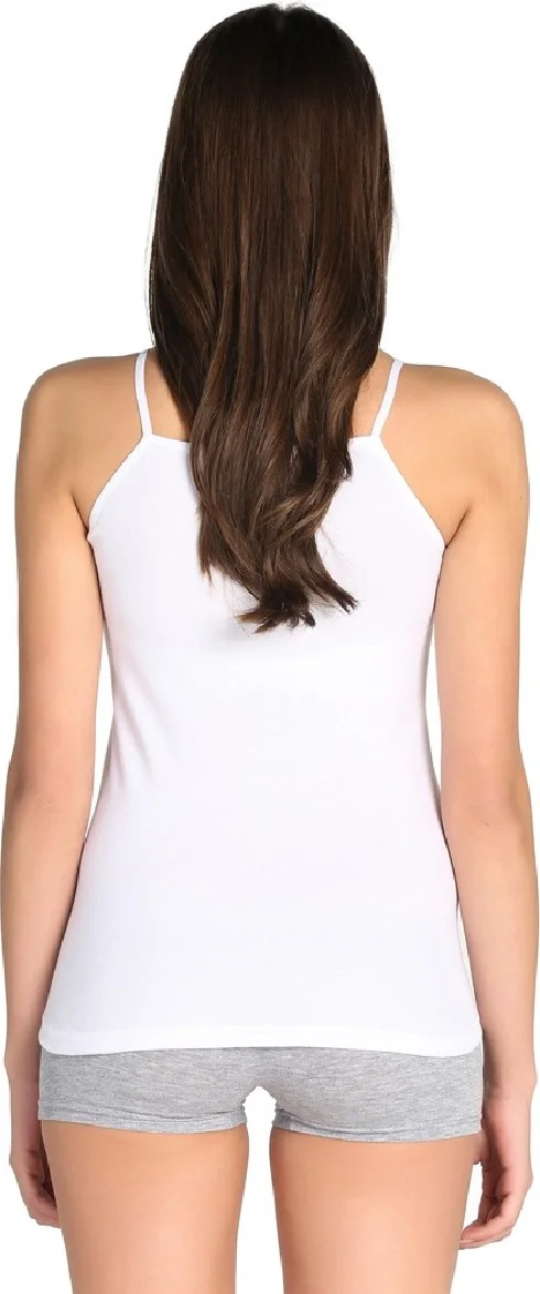 توتكو 0135 Women's Undershirt with Ribbed Rope Straps - Pack of 6