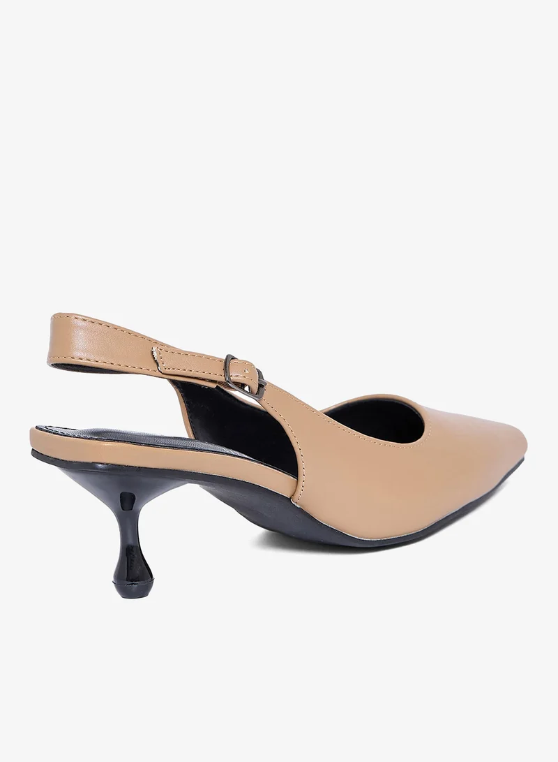 Geoomnii GREEN Geoomnii Mid Heel Mules for Women – Stylish Backless Slip-On Heels for Office, Party & Everyday Wear for Women | Best Price UAE