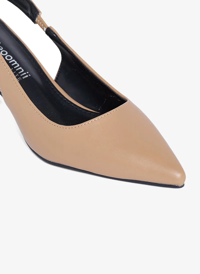 Geoomnii GREEN Geoomnii Mid Heel Mules for Women – Stylish Backless Slip-On Heels for Office, Party & Everyday Wear for Women | Best Price UAE