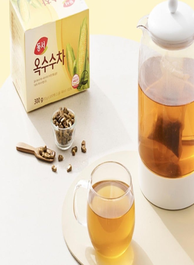 Dongsuh Roasted Corn Tea Bags 10g x 30T - Nutty Flavor, 100% Corn, Caffeine-Free, Hot or Cold Brew Herbal Tea - Image 2