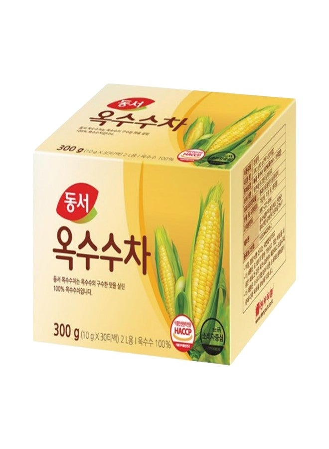 Dongsuh Roasted Corn Tea Bags 10g x 30T - Nutty Flavor, 100% Corn, Caffeine-Free, Hot or Cold Brew Herbal Tea - Image 1