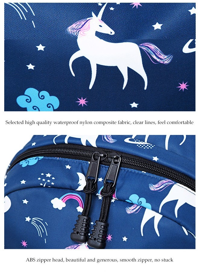 Generic - 3pcs Print School Backpack Set Large Capacity School Rucksack for Elementary and Middle School Students with Crossbody Bag and Pencil Case for Teens Girls Boys Primary Junior Middle School Travel - Image 1