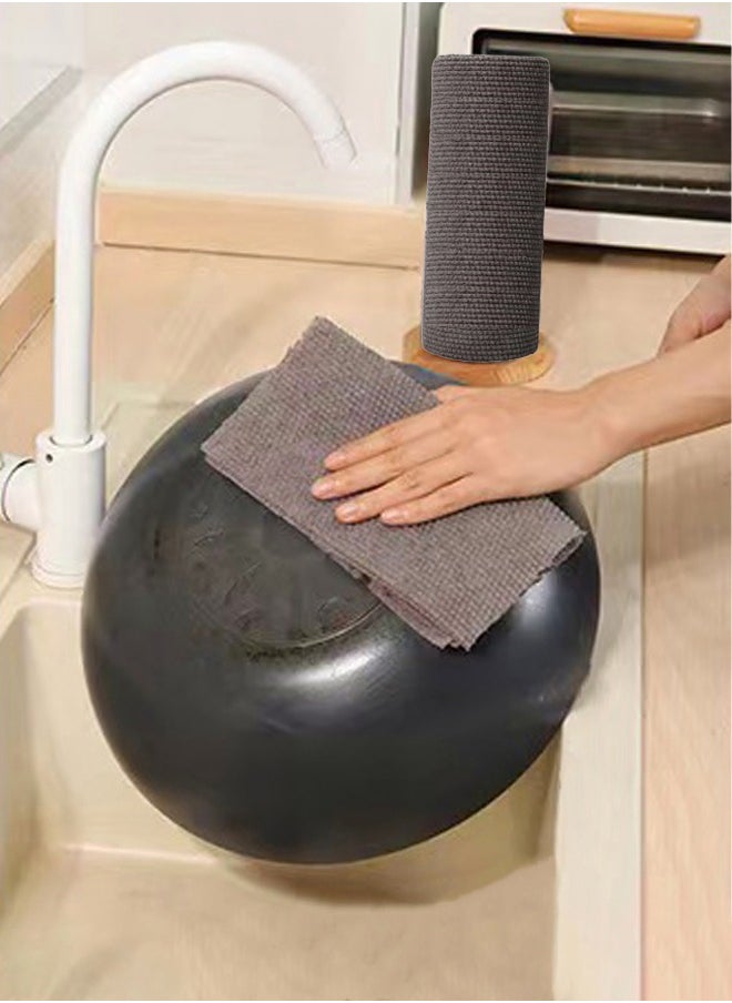 WooFree 2 Rolls 40 Sheets Kitchen Non-Scratch Wear-resistant Cleaning Rags Washing For Dishes,Pots,Sinks,Counters,Stove Tops,Cleaning Vegetables  - Image 2