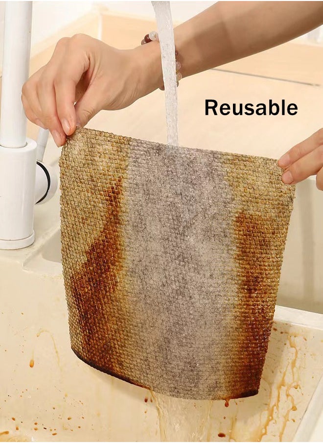 2 Rolls 40 Sheets Kitchen Non-Scratch Wear-resistant Cleaning Rags Washing For Dishes,Pots,Sinks,Counters,Stove Tops,Cleaning Vegetables