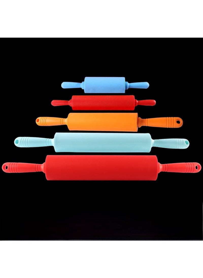 Silicone Rolling Pin Wood Handle Non-Stick Baking Tool Nordic Lotus Root Starch 