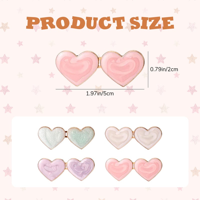 HANNEA® 8pcs Jeans Tightening Clips, Heart Shape Adjustable Waist Knots for Jeans Adjustable Pins for Women, Too Loose Pant Waist Tighteners Tighten Buckle Clip Decoration Accessories, No Sewing - Image 2