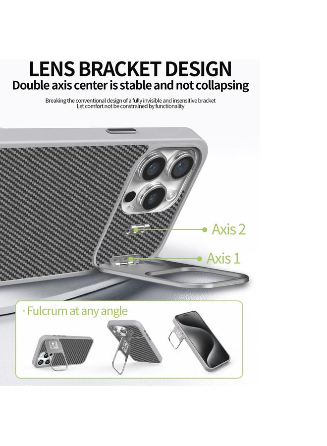 Zaboon Case For iPhone 12 Pro Folding Holder Carbon Fiber MagSafe Phone Case - Image 3