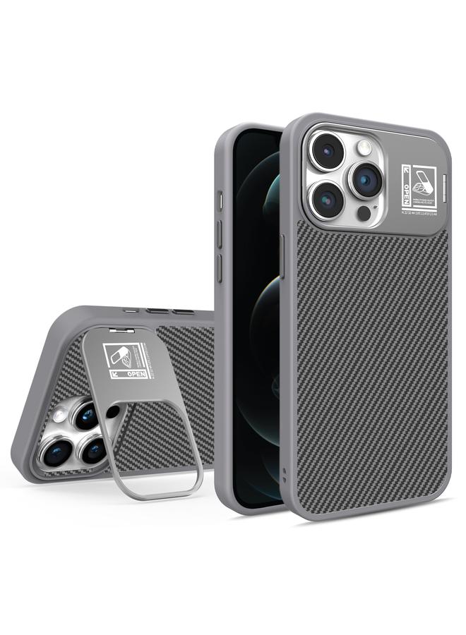 Zaboon Case For iPhone 12 Pro Folding Holder Carbon Fiber MagSafe Phone Case - Image 1
