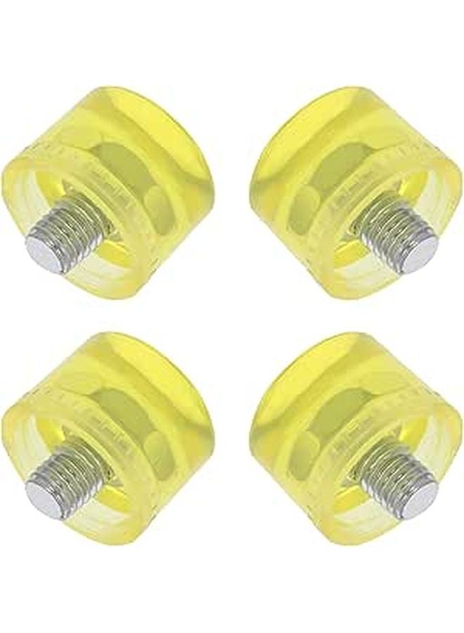 4pcs 25mm Rubber Mallet Hammer Head Replacement Tips Shock Resistant for Flooring Landscaping - Image 1