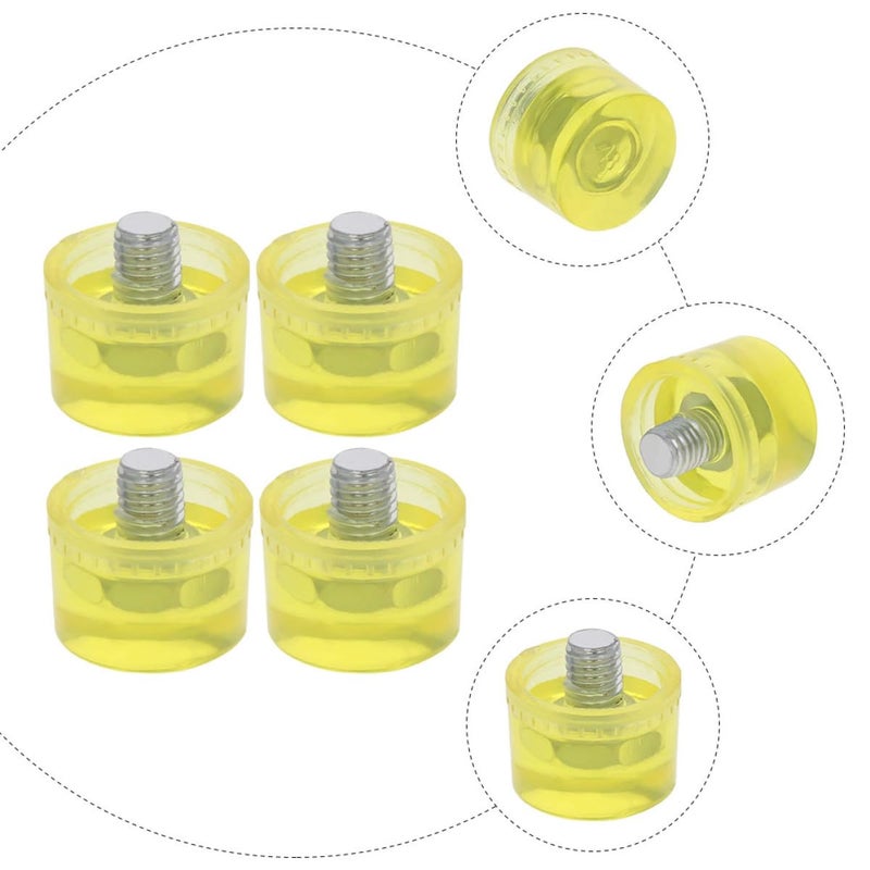 4pcs 25mm Rubber Mallet Hammer Head Replacement Tips Shock Resistant for Flooring Landscaping - Image 4
