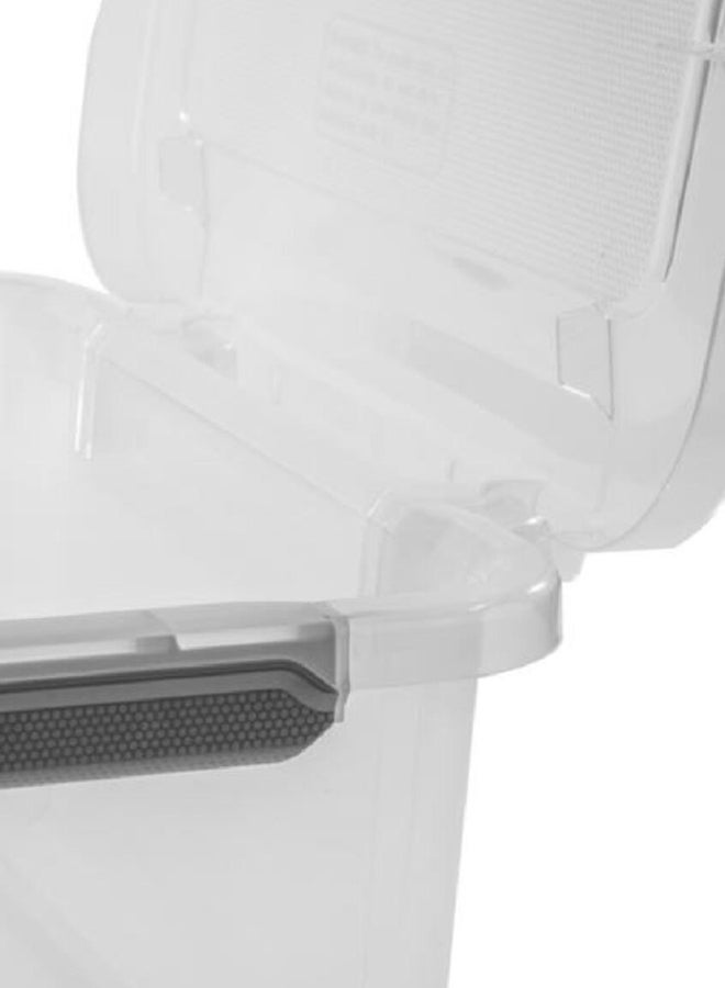 ستيريليت صندوق تخزين مستطيل موفر للمساحة بغطاء مفصلي قابل للتكديس شفاف ورمادي 75.7 لتر 13983V04 - Image 4