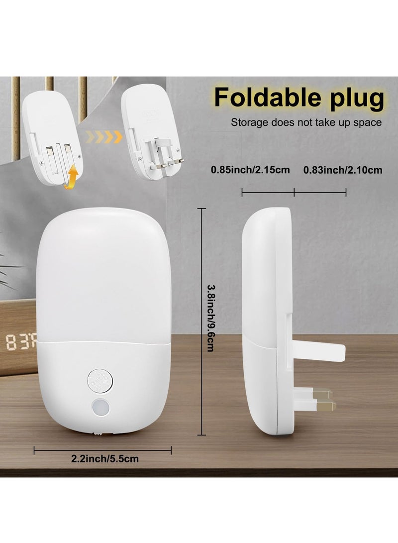 Necomi 2-Pack Motion Sensor Dimmable Night Light, Night Lights Plug into Wall, LED Adjustable Brightness Wall Light for Kids Bedroom, Bathroom, Hallway, Kitchen, Stairway - Image 4