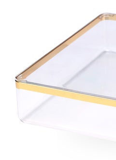 BLACKSTONE Rectangle Acrylic Tray with Lid  Stylish Serving Tray with Attractive Handle 26x20CM  - Image 3