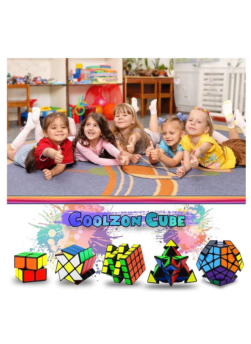 دوبكارت مكعب ألغاز، مكعب سحري 2x2 4x4 هرم ميجامينكس فنغهولون لغز مكعب هدية للأطفال البالغين، عبوة من 5 قطع  - Image 5