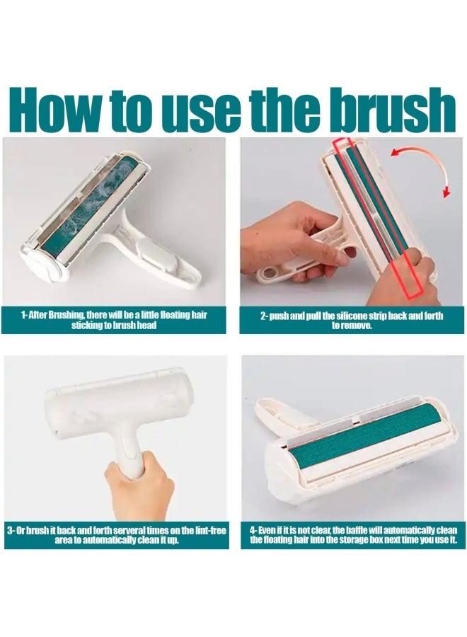 Pet Hair Remover and Reusable Lint Roller -  Cat and Dog Hair Remover Tool for Furniture, Couch, Carpet, Clothing and Bedding | Fur Removal Tool, Multi-Surface Fur Removal - Image 3