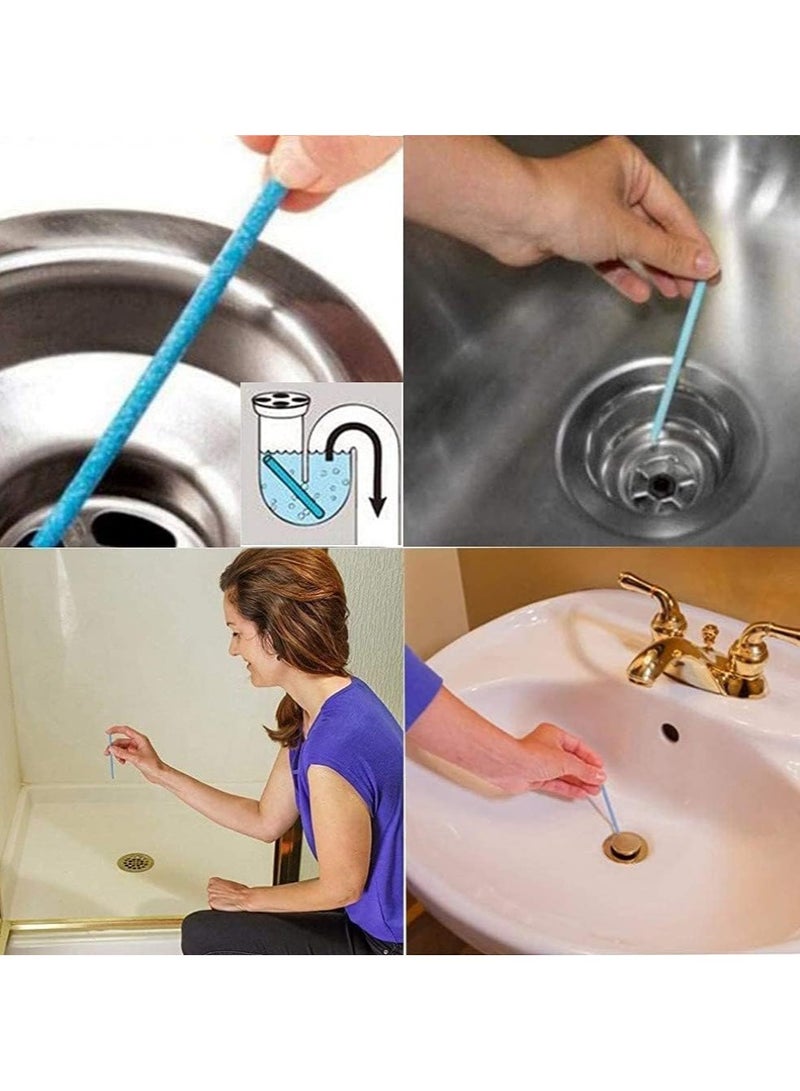 Excefore Drain Clean Sticks Remove Blocked Drain Cleaning Sticks, Drain Deodorizer Sticks, Prevent Oil Accumulation And Blockage for Sinks, Tubs, Showers, Disposals, 4 Pack  - Image 4