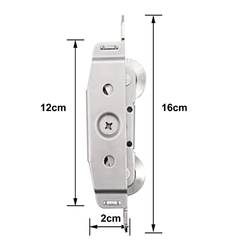 LEICHTEN Sliding Door Rollers Replacement,304 Stainless Steel Heavy Duty Ball Tandem Wheels Bearing,Patio Sliding Glass Door Roller Assembly Height Adjustable,2 Pack - Image 4