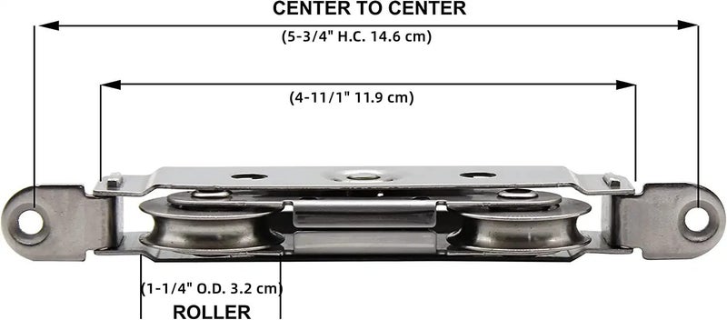 LEICHTEN Sliding Door Rollers Replacement,304 Stainless Steel Heavy Duty Ball Tandem Wheels Bearing,Patio Sliding Glass Door Roller Assembly Height Adjustable,2 Pack - Image 5