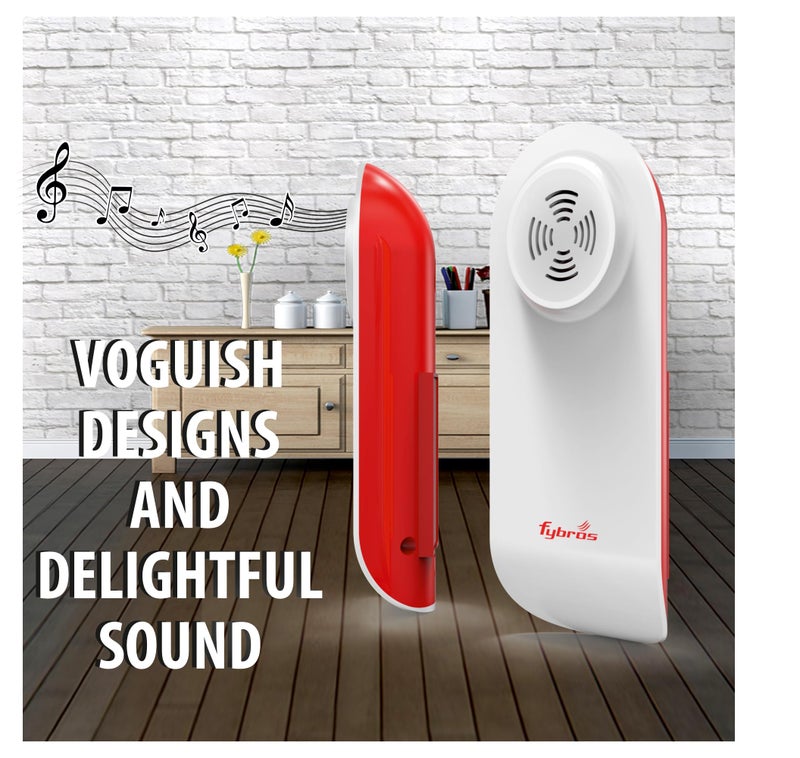 Fybros i Tune Musical Doorbell for Home with 12 Melodious Sounds-Operated with Two AA Batteries- Made in India (White Color) - Image 5