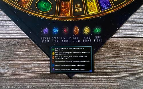 USAopoly Trivial Pursuit: Marvel Cinematic Universe Ultimate Edition | Officially Licensed | Collectible Trivia Board Game Featuring 6 Infinity Stone Location Movers, 1800 Questions, MCU Phases 1-3 - Image 3