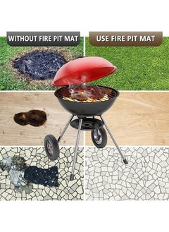 Arabest Fireproof Stove Grill Mats,39×39 Fire Pit Mat, Blanket for Wood Deck Insulation, Camping Bbq Temperature Resistant Rugs, Accessories for Outside Indoor Lawn Protection  - Image 5