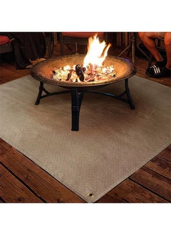 Arabest Fireproof Stove Grill Mats,39×39 Fire Pit Mat, Blanket for Wood Deck Insulation, Camping Bbq Temperature Resistant Rugs, Accessories for Outside Indoor Lawn Protection  - Image 4
