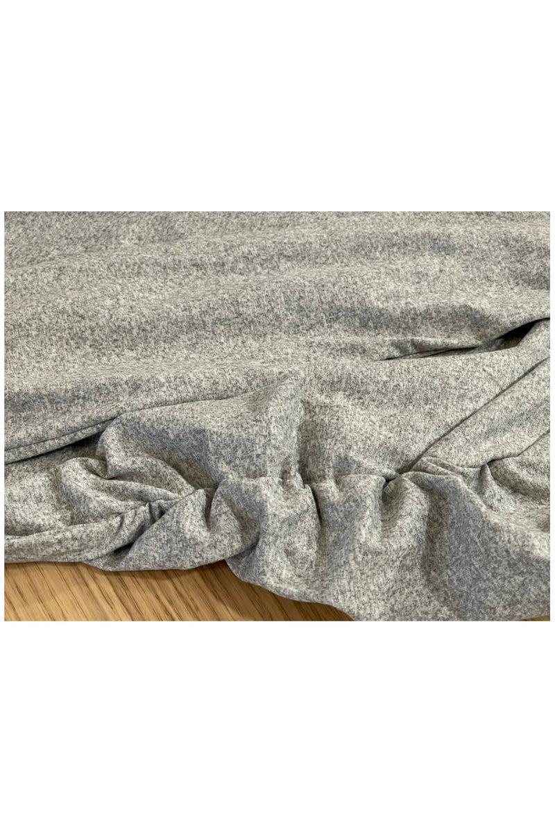 SOLOBUY Pyjamas Set Jersy Women's Long-Sleeved, Elastic Waist, Colar Round, Pants, Color Light Gray - Image 4