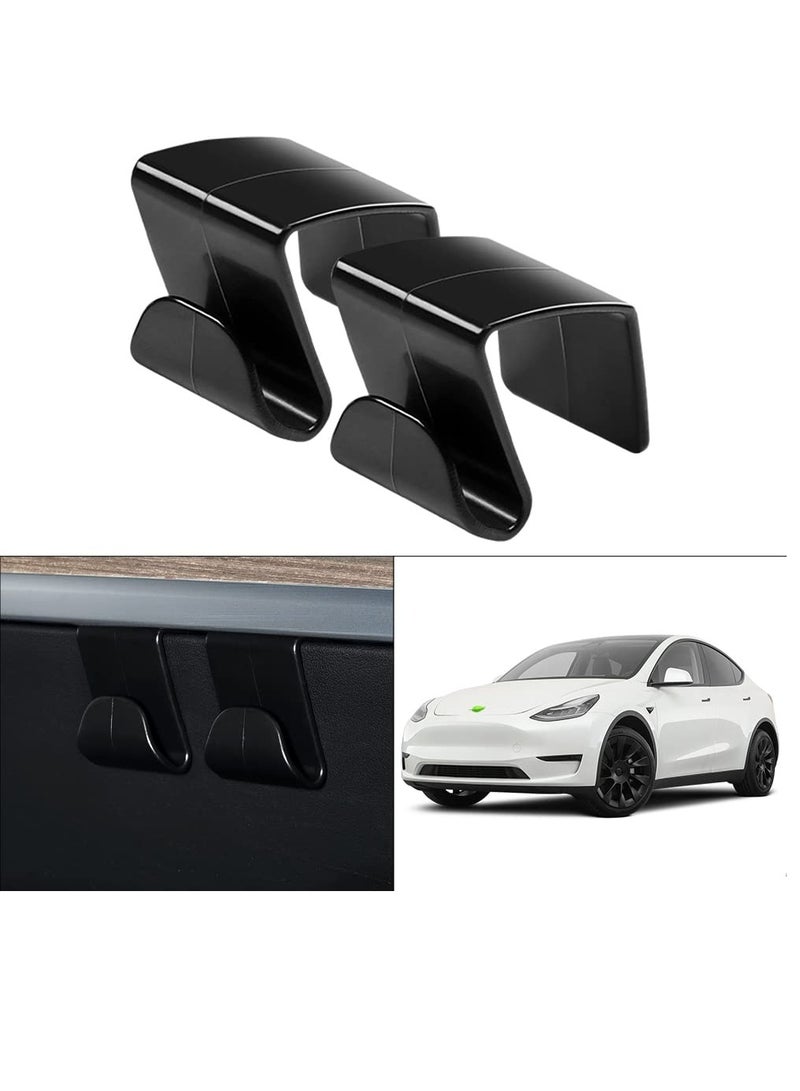 KASTWAVE Fit for Glove Box Hooks 2020-2022 Tesla Model Y & 2017-2022 Model 3 Accessories Glove Box Organizer Bag Holder, Storage Hanger Clip, Black, 2pcs - Image 1