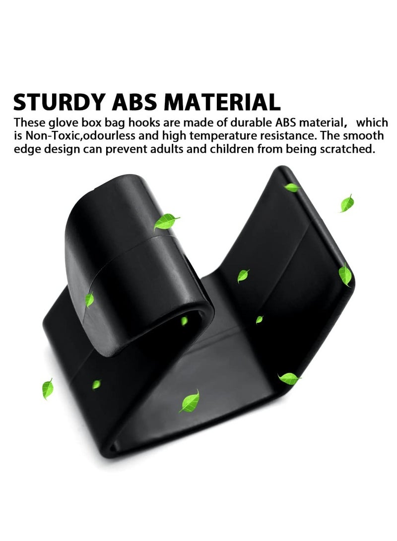 KASTWAVE Fit for Glove Box Hooks 2020-2022 Tesla Model Y & 2017-2022 Model 3 Accessories Glove Box Organizer Bag Holder, Storage Hanger Clip, Black, 2pcs - Image 5
