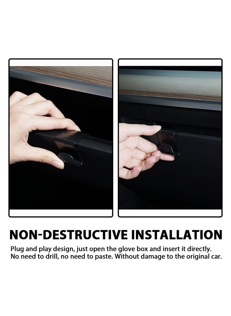 KASTWAVE Fit for Glove Box Hooks 2020-2022 Tesla Model Y & 2017-2022 Model 3 Accessories Glove Box Organizer Bag Holder, Storage Hanger Clip, Black, 2pcs - Image 2