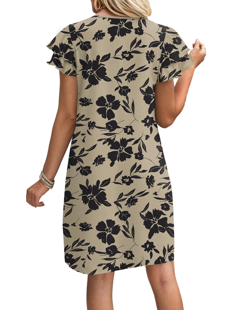 OFEEFAN Womens Dresses 2026 Spring Summer Sundresses Boho Floral Clothes Casual Elegant Classy Date Outfits Print 07 L - Image 4