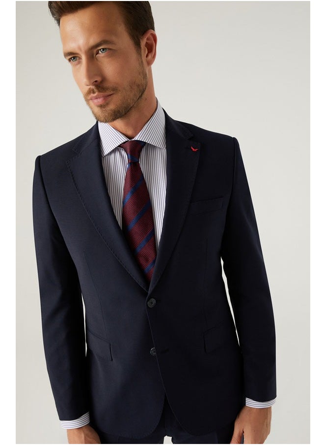 D'S DAMAT - DS Damat Navy Blue Classic Suit -41% Wool - Image 1