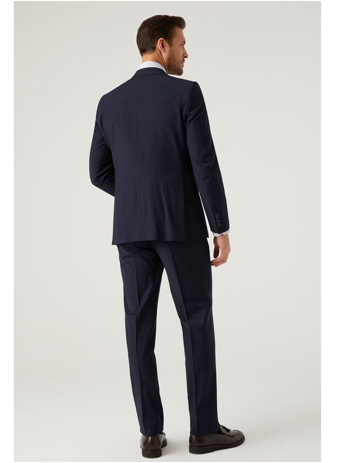 D'S DAMAT - DS Damat Navy Blue Classic Suit -41% Wool - Image 1