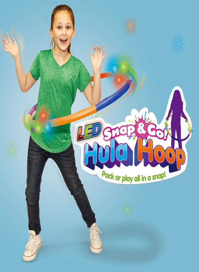 جيو سبيس لعبة هولا هوب مضيئة بتقنية LED من جيوسبيس، متعددة الألوان، مكونة من 6 قطع، مثالية للأطفال، رائعة للتمارين الرياضية وحفلات أعياد الميلاد (عبوتان) لا تحتاج إلى بطاريات - Image 3