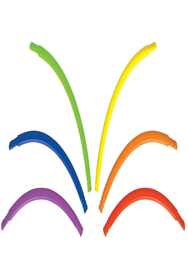 جيو سبيس لعبة هولا هوب مضيئة بتقنية LED من جيوسبيس، متعددة الألوان، مكونة من 6 قطع، مثالية للأطفال، رائعة للتمارين الرياضية وحفلات أعياد الميلاد (عبوتان) لا تحتاج إلى بطاريات - Image 5