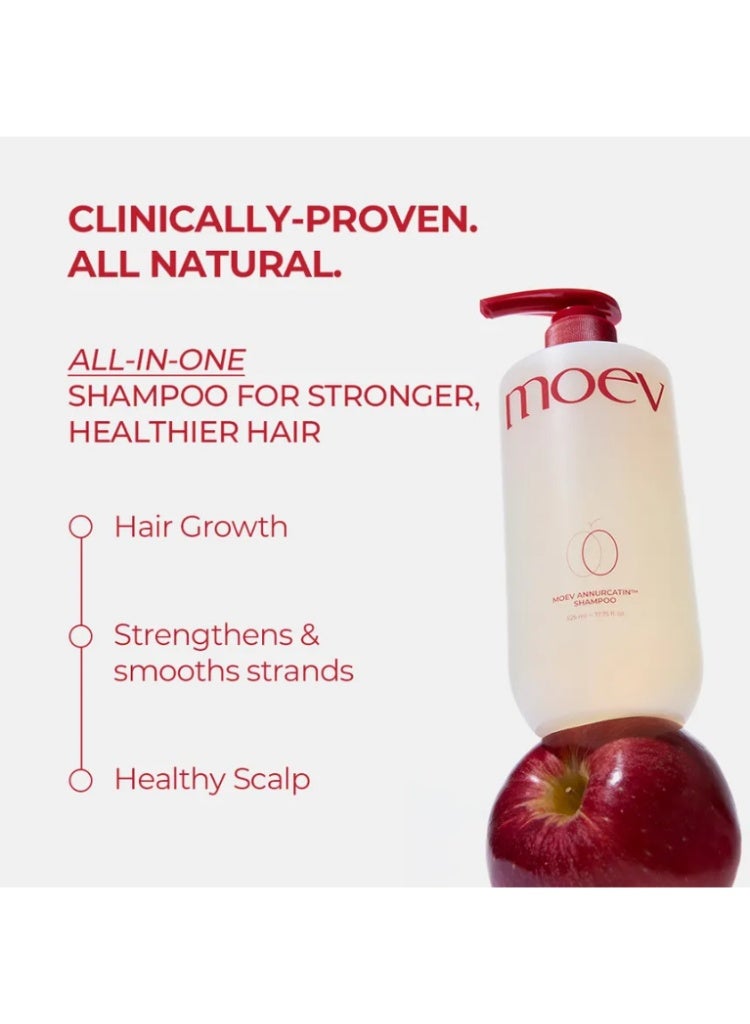 MOEV Hair Loss & Weak Hair Solution – MOEV Annurcatin Shampoo 525ml for Strengthening, Regrowth Support & Anti-Breakage Care - Image 3