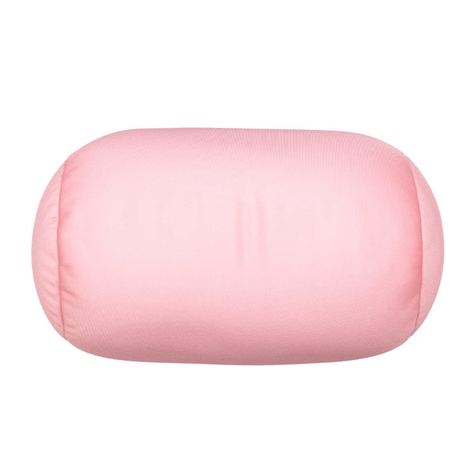 SQUISH BEAN BED MICROBEAD PILLOW BOLSTER TUBE BODY PILLOW SMOOTH COOL TOUCH FABRIC NECK BACK SUPPORT THROW TRAVEL PILLOW FUN COLORS LIGHT PINK