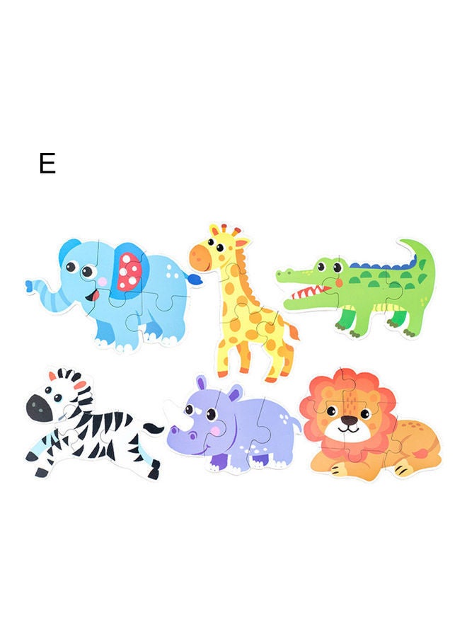 NIBEMINENT 6-Piece Cartoon Animal Puzzles