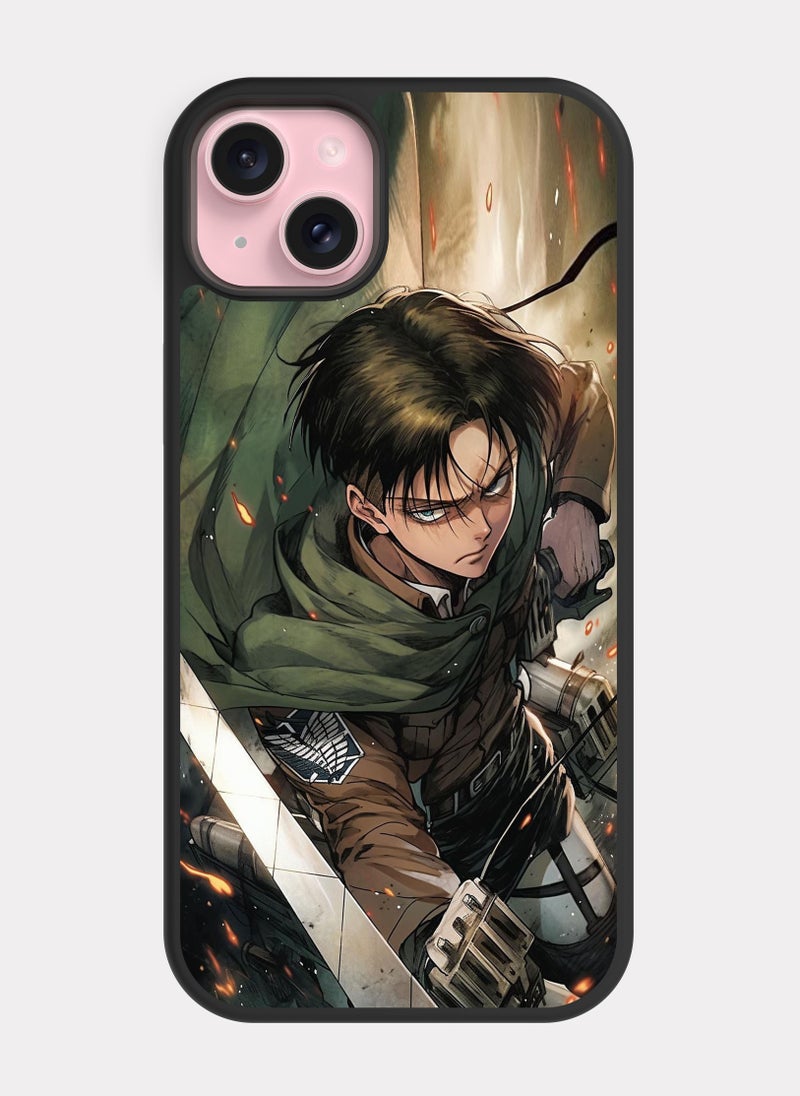 PXLAAT iPhone 15 Plus case cover Levi Ackerman Attack on Titan - Image 1