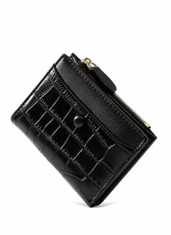 Excefore Small Purses for Women Fashion Stone Pattern Girls Wallet Thin and Light Card Holder Organizer (Black)  - Image 1