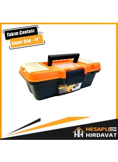 Hesaplı Hırdavat Cheap Hardware Super-Bag 14'' Plastic Tool Bag  - Image 1