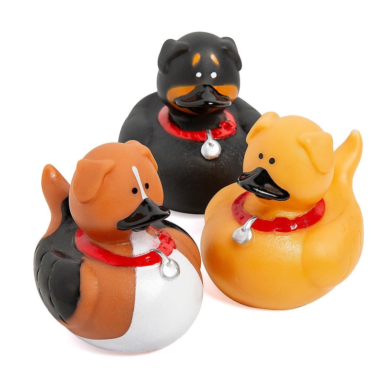 Fun Express Dog Rubber Duckies - Party Favors and Giveaways (Set of 12 Ducks) - Image 1