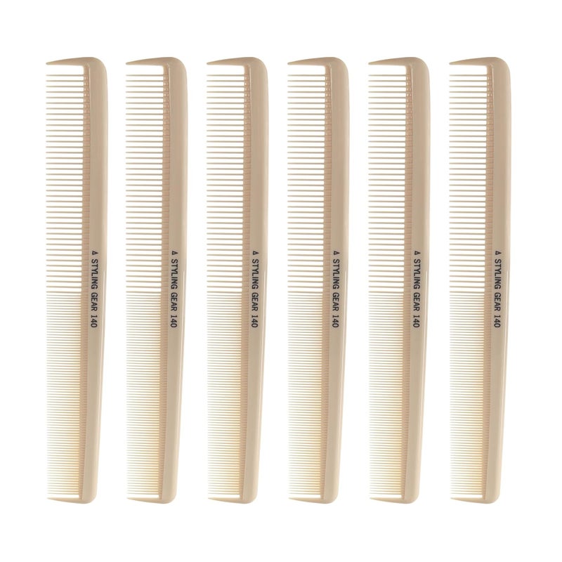 140 XLarge Barber Combs Hair Comb Parting Combs Braiding Wide Tooth Comb Beard Comb Hair Cutting Comb Set 6 Piece