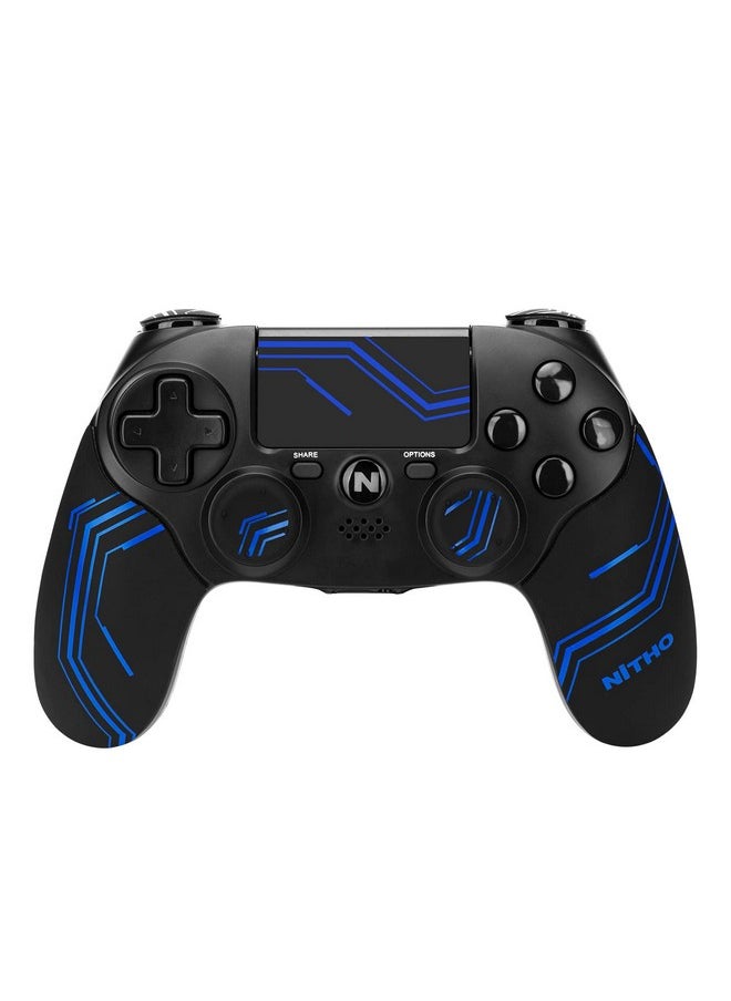 NITHO Adonis Wireless Controller For Ps4, Gaming Gamepad Joystick Compatible With Playstation 4 With Dual Vibration, 6 Axis Motion Sensors, Touchpad, Built In Speaker, 3.5 Mm Headset Jack Blue  - Image 1